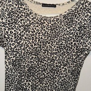 Brandy Melville Leopard Print Short Sleeve Tee